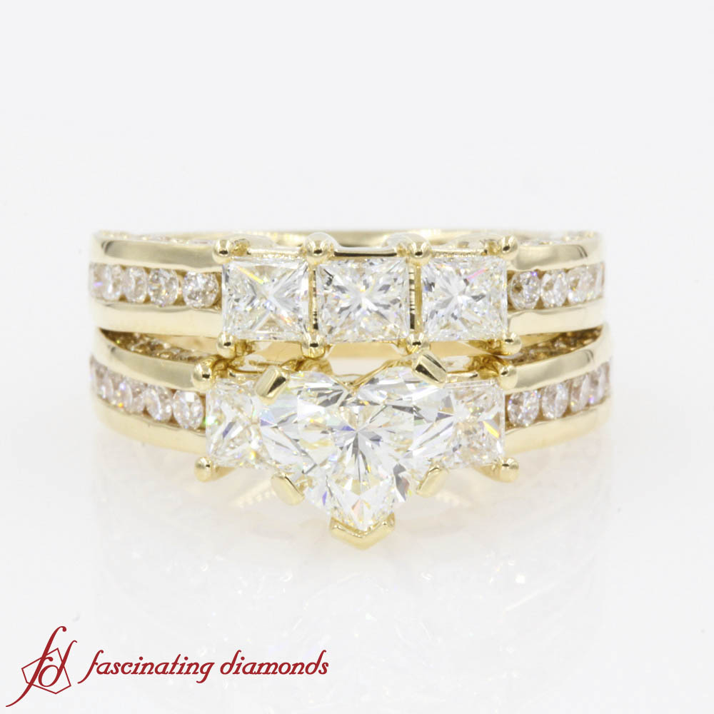 heart shaped diamond engagement rings yellow gold